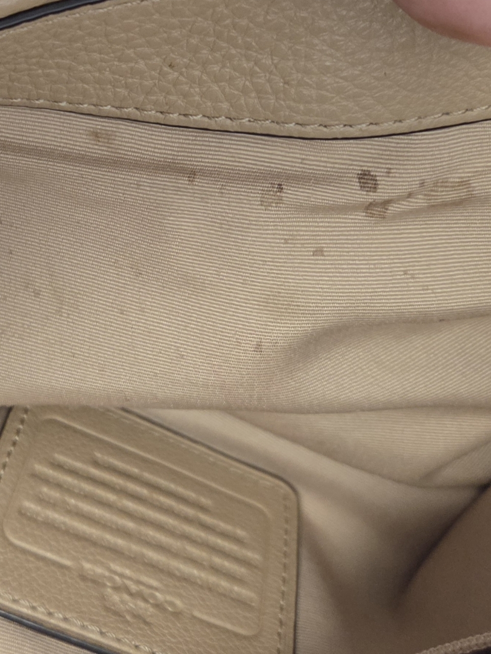 Coach Madison Phoebe Tan Pebbled Leather Shoulder Bag - Picture 14 of 16